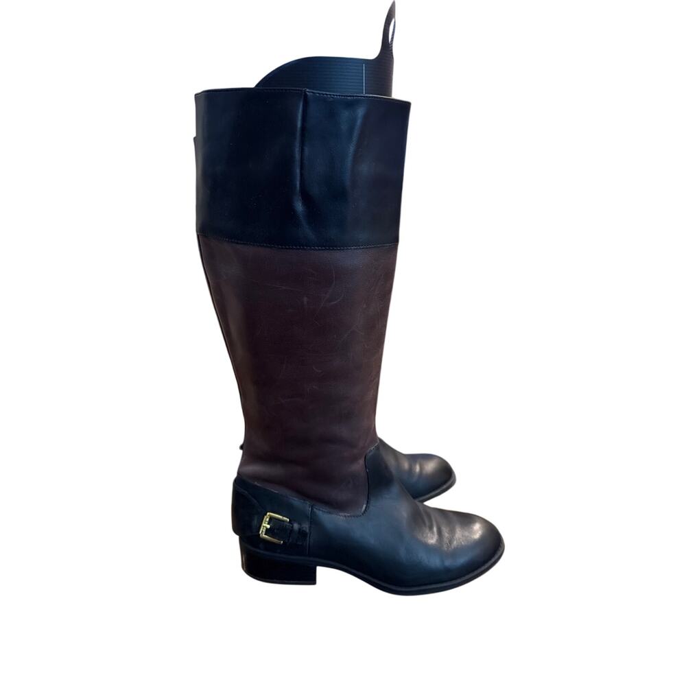 ⭐️ Women’s Ralph Lauren Brown / Black Genuine Leather Riding Boots Size 8 Preppy